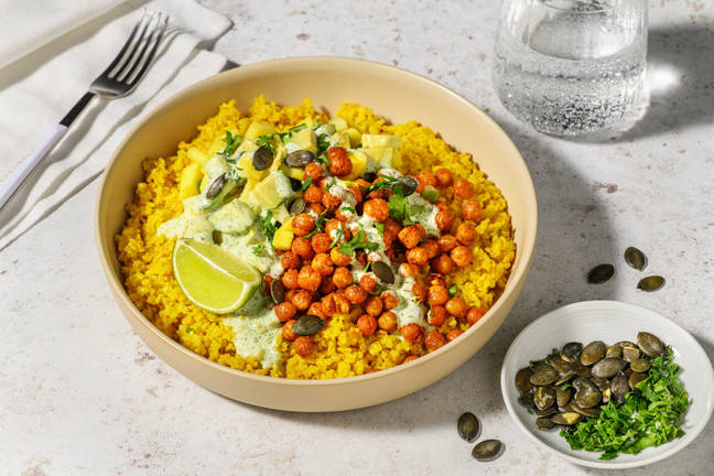 Pois chiches fumés & salsa mangue-avocat