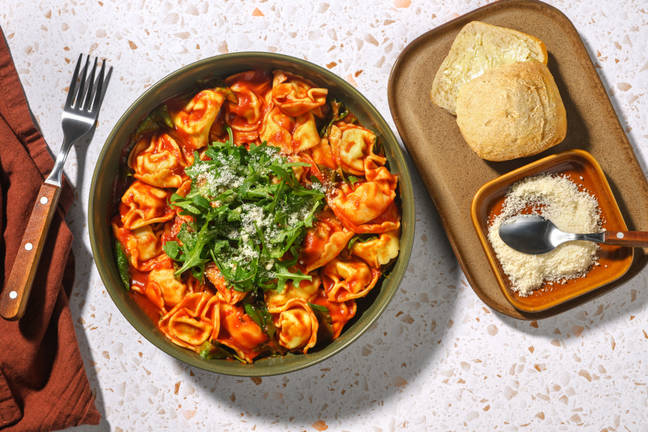 Super Quick Harissa and Ham Tortelloni