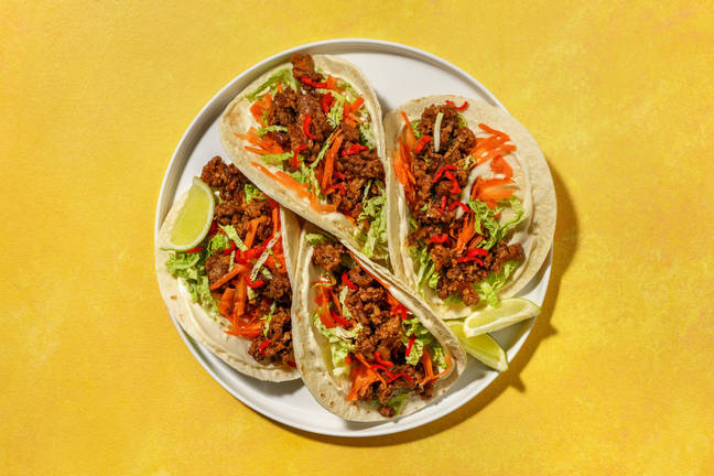 Snabba japanska blandfärstacos