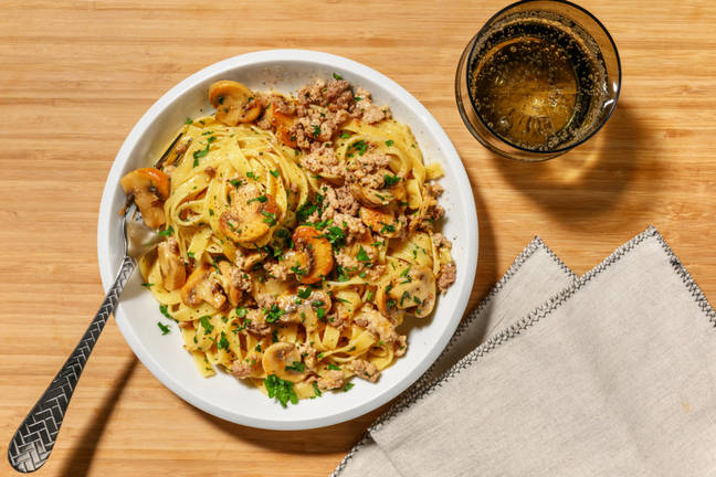 Beef & Pork Stroganoff Style Tagliatelle