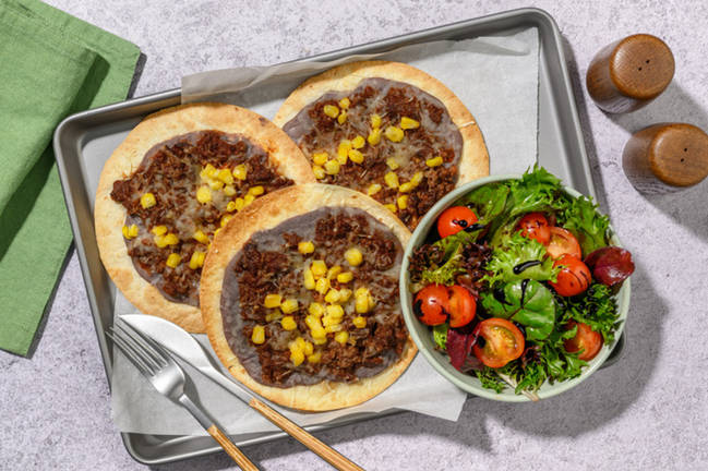 ¡Taco Party! Tacos de ternera con queso fundido