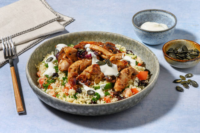 Couscous Salad with Chicken Thigh Strips