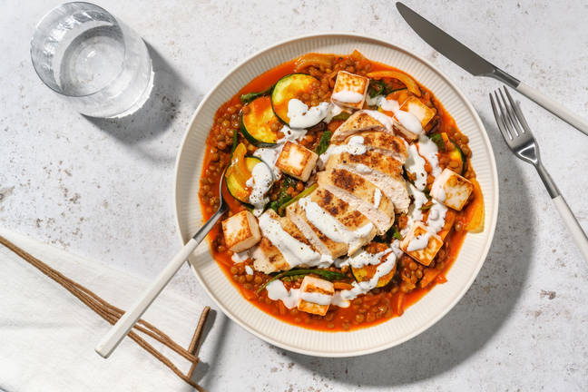 Warming Roast Chicken Breast and Masala Lentil Dal
