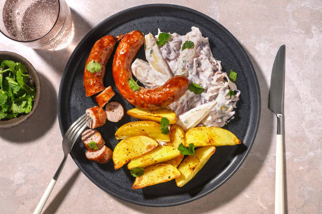 Hoisin Glazed Cumberland Sausages 