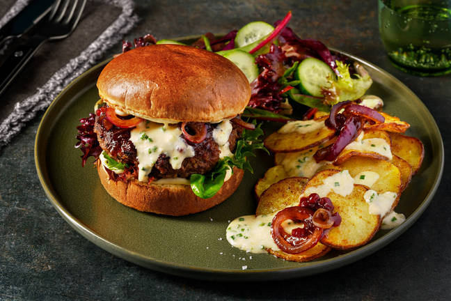 Raclette-Burger mit Bio-Rinderhack