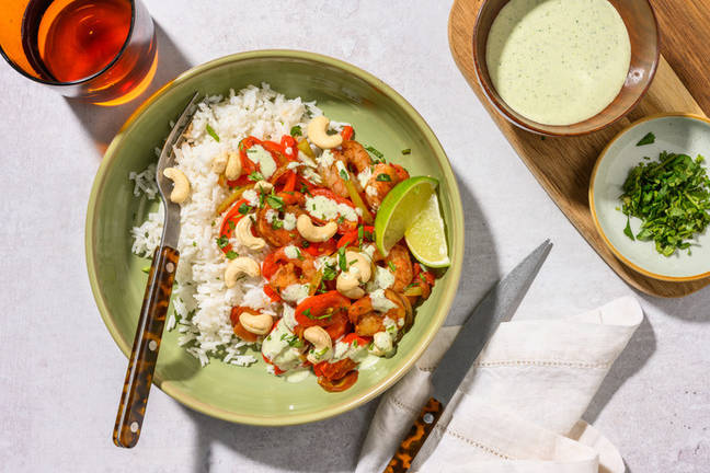 Shrimp Bowl with Zesty Jalapeño Crema