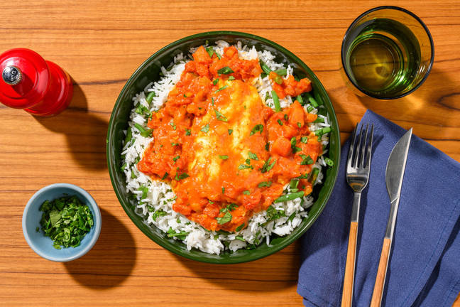 Hake in Creamy Curry Sauce