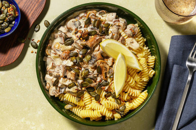 Veganes Portobello-Champignon-Stroganoff