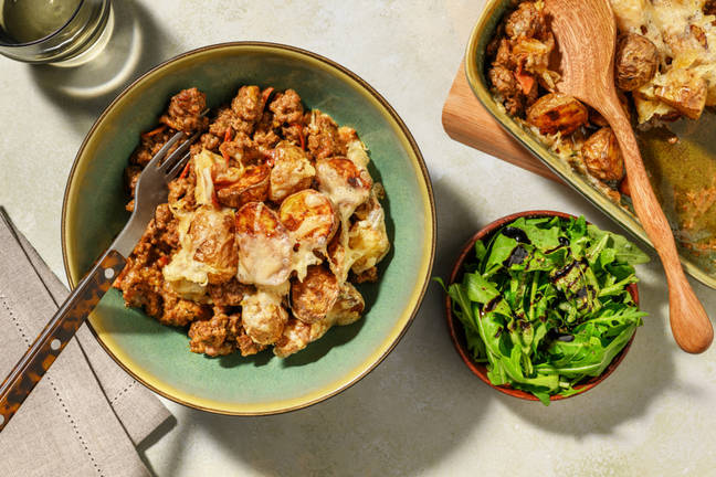 Pesto Mince and Potato Hash