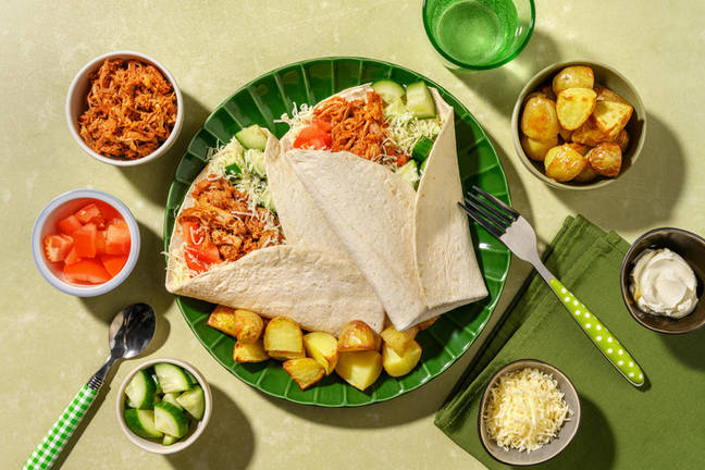 Harissa Spiced Pulled Pork Wraps