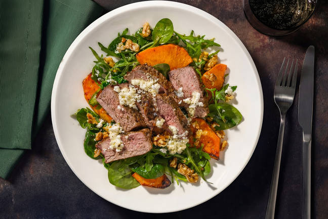 Herby-Pepper Beef Fillet & Pumpkin Salad