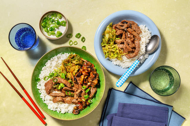 Kid-Approved Sweet Soy Steak Strips & Rice