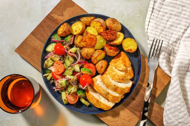 Roast Chicken and Greek Salad