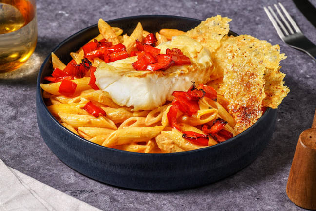 Penne mit Tilapia und Paprika