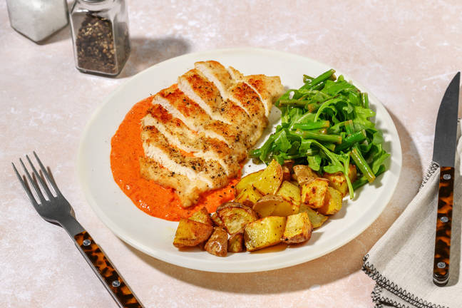 Butterflied Chicken and Romesco Yoghurt Sauce