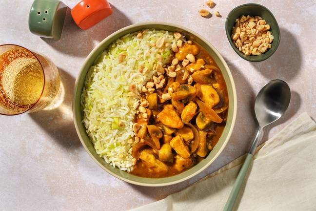 Cashew-Curry-Pfanne mit Hähnchen