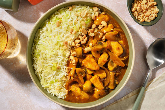 Cashew-Curry-Hähnchen Pfanne