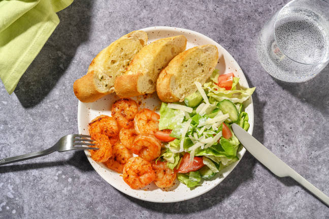 Paprika Prawns and Crisp Salad