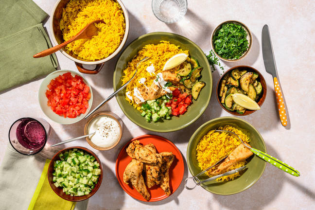 Soirée méditerranéenne en famille : bowl de poulet & riz curcuma