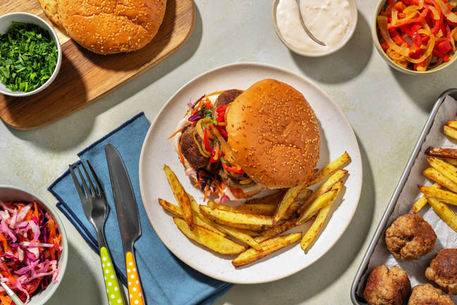 Soirée boulettes de viande en famille et frites maison