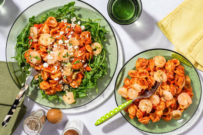 Approuvé par les enfants : Orecchiette aux crevettes à l'ail