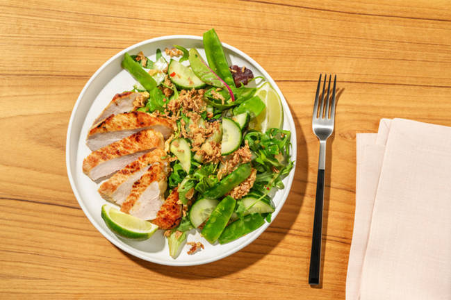 Seared Pork Steak & Zingy Green Salad