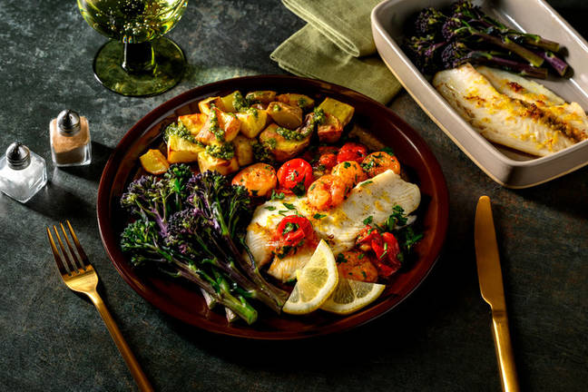 Zesty Basa in Prawn and Tomato Butter Sauce