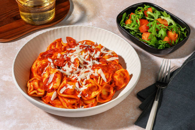 Ham Tortelloni in Spicy Pomodoro Sauce