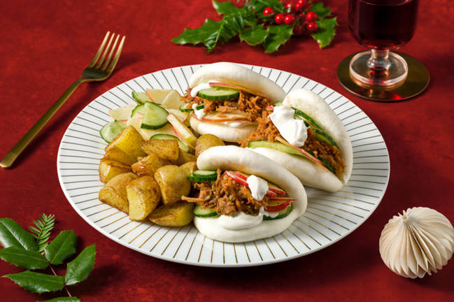 Pulled Pork Bao and Chilli Potatoes