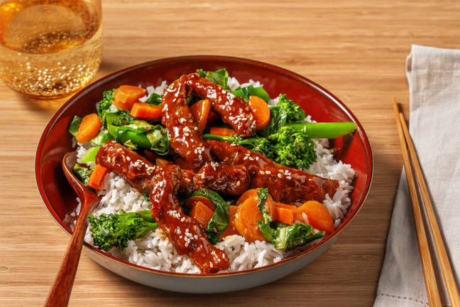 Sweet & Sticky Steak Strips