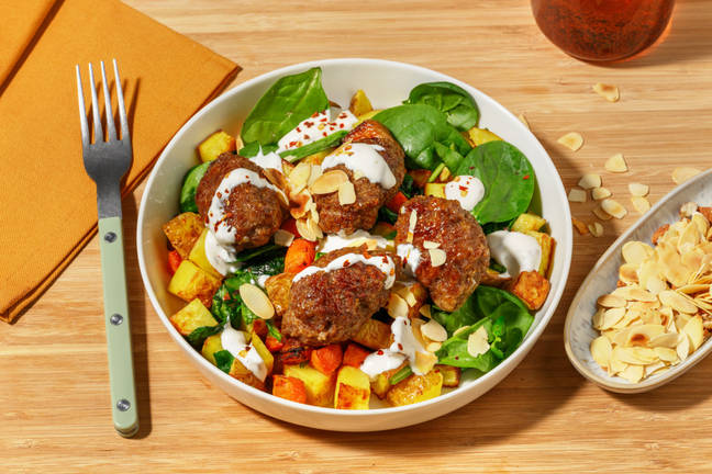 Classic Lamb Rissoles & Roast Veggie Toss