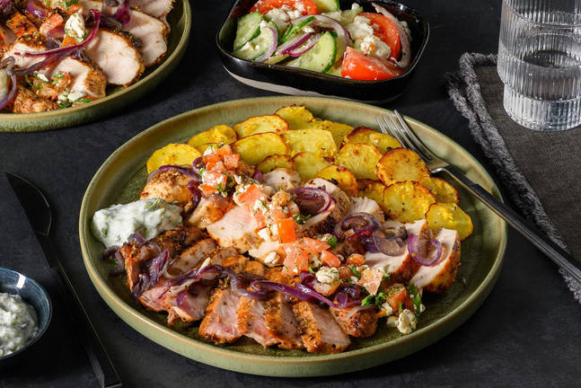 Gyros Deluxe mit würzigem Schwein und Hähnchen