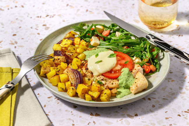 Überbackenes Hähnchenfilet als Pollo Caprese