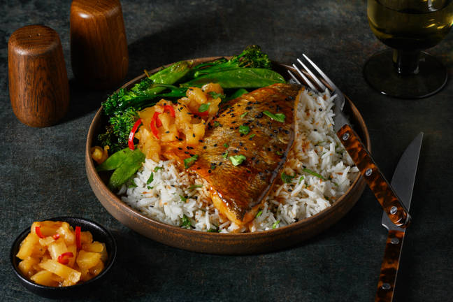 Glazed Teriyaki Sea Bream and Pineapple Salsa