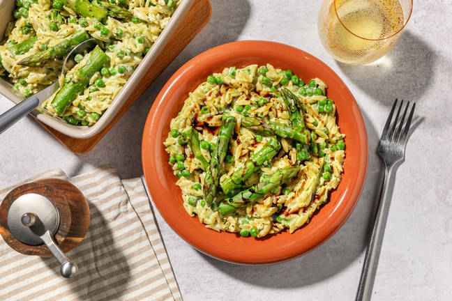 Clean Machine Super Green Pesto Orzo