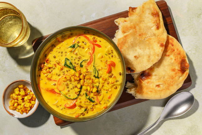 Warming Indian Style Spiced Charred Corn Dal