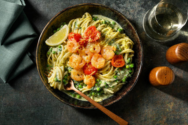 Orkney Crab and King Prawn Creamy Linguine 