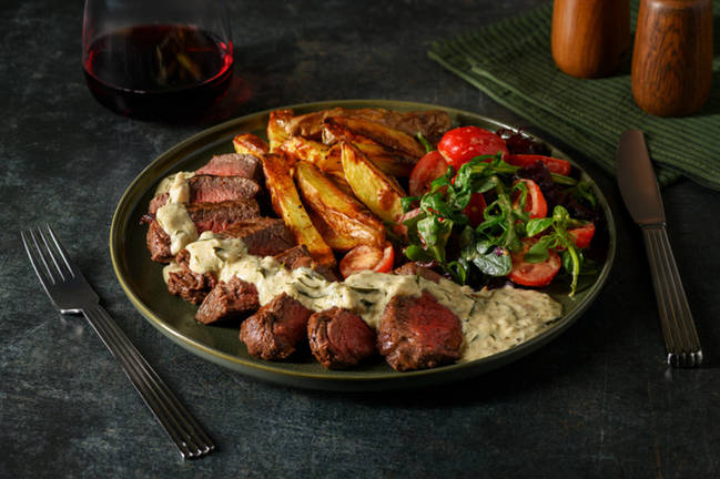 Sirloin Steak in Café de Paris Style Tarragon Sauce