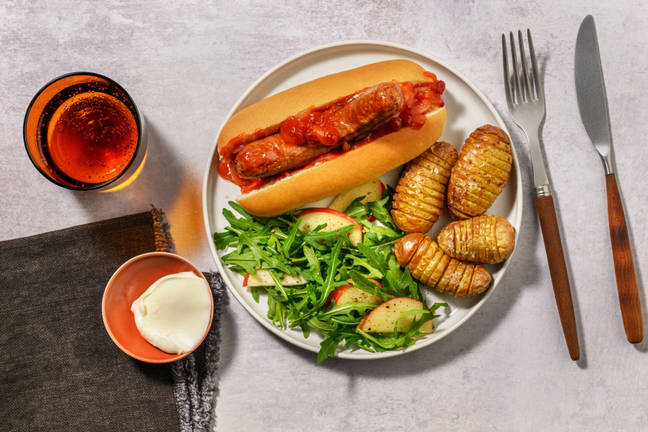 Scandi Style Hot Dogs in Redcurrant Sauce