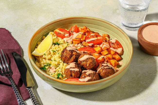 Falafel and Bulgur Tabbouleh Bowl