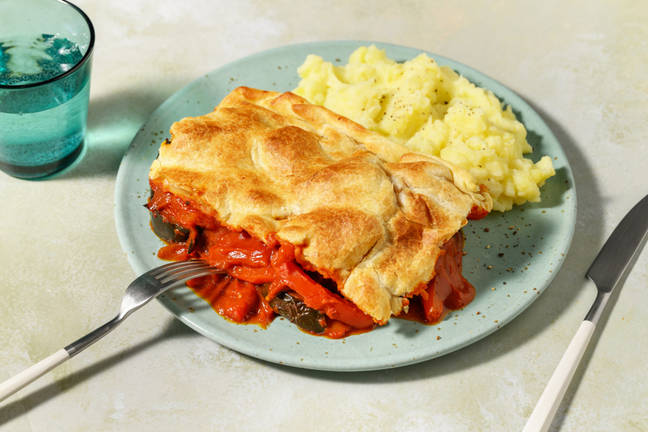 Chermoula Roasted Veg Puff Pastry Pie