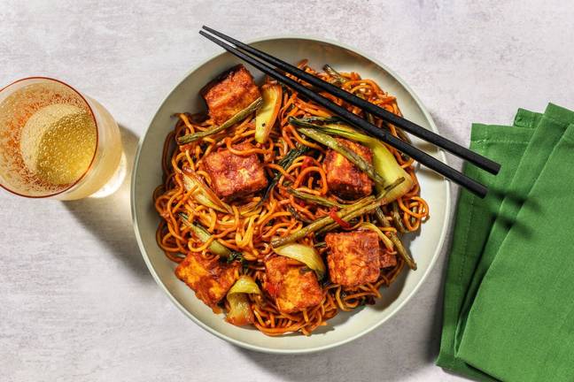 Singapore Style Crispy Tofu & Black Pepper Noodles
