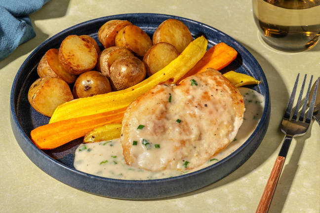 Kipfilet met bieslookroomsaus