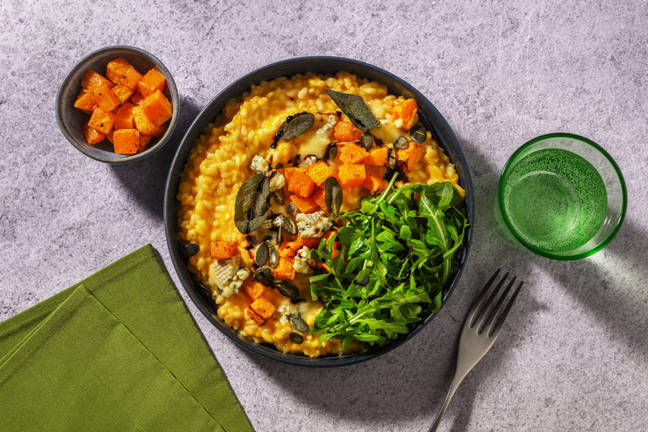 Butternut, Sage and Blue Cheese Stovetop Risotto