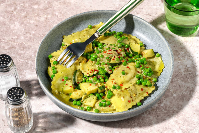 Creamy Pesto Ham Tortelloni