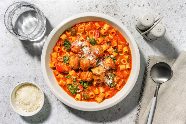 Italian Style Sausage and Ditali Pasta Soup