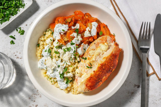 Hähnchenbrust gefüllt mit Hirtenkäse 