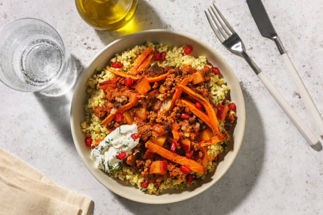 Chermoula Spiced Lamb and Herby Bulgur