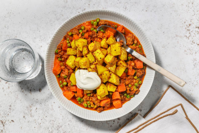 Golden Potato Topped Lamb Rogan Josh