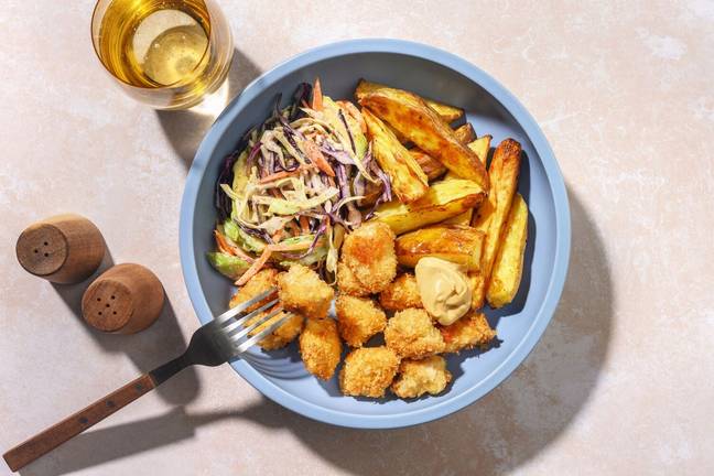 Sweet-Soy Chicken Nuggets & Asian Slaw